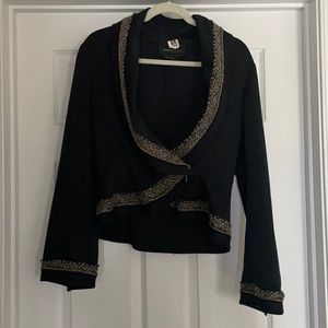BCBG Max Azria Black Christian Wrap Jacket Blazer